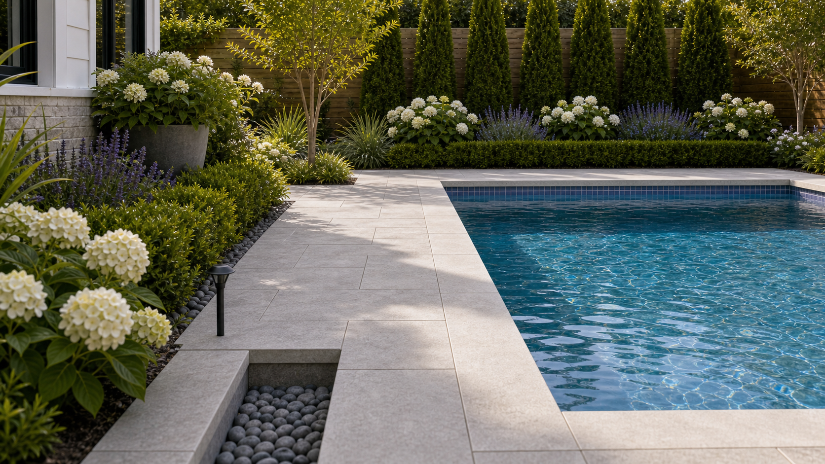 Pool Landscaping Ideas Tool materials and planting