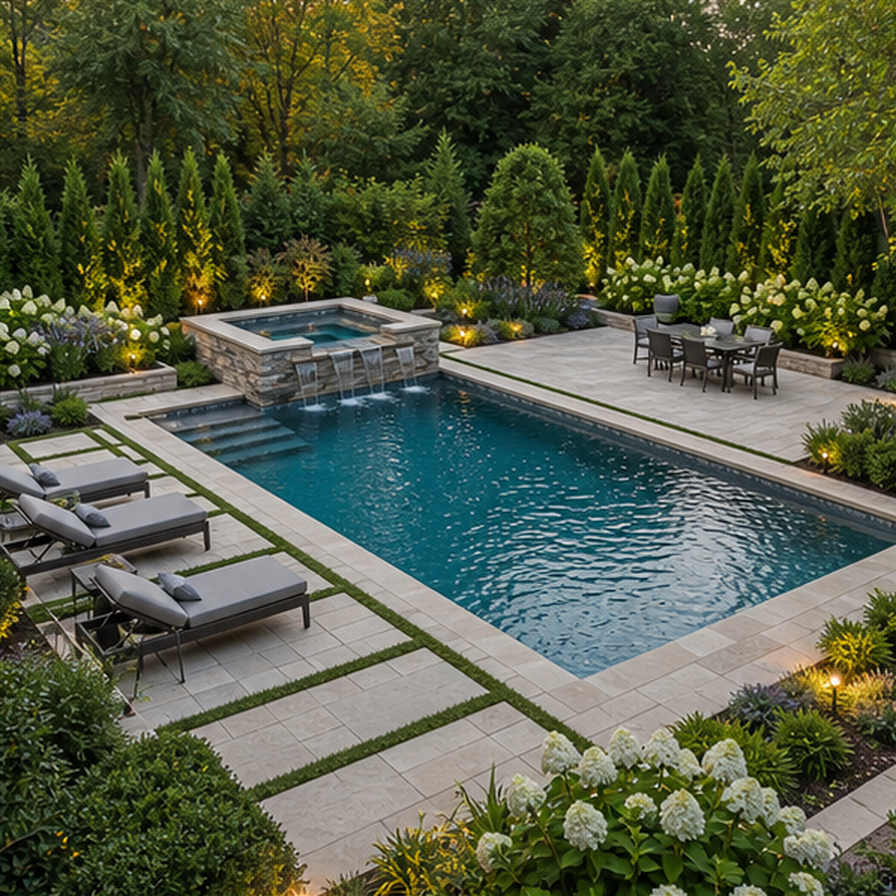 Pool Landscaping Ideas in a real setting