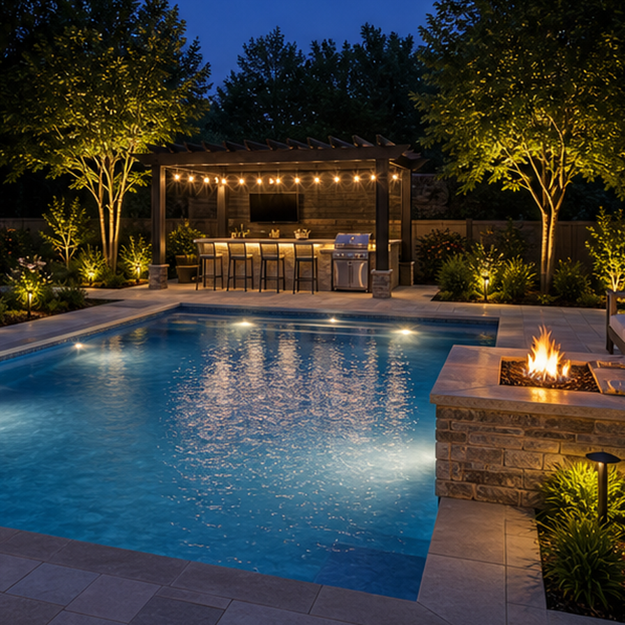 Pool Lighting Ideas alternate style