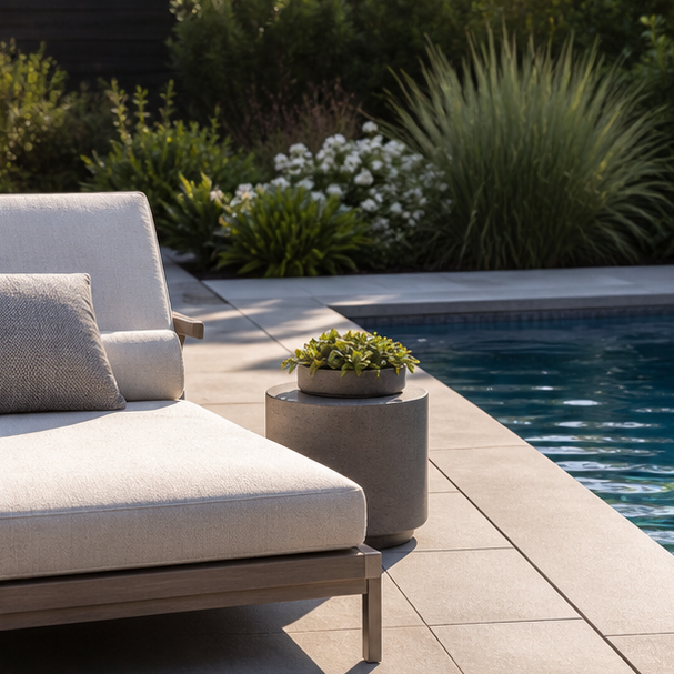 Pool Lounge Ideas materials and planting