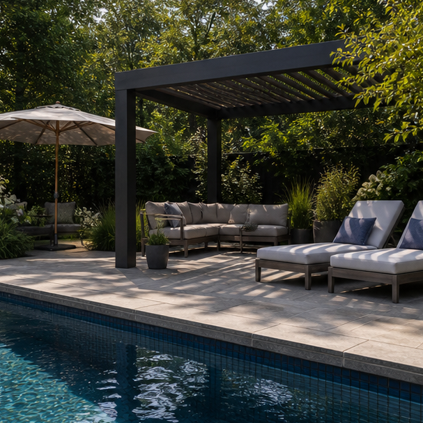 Pool Lounge Ideas shade view