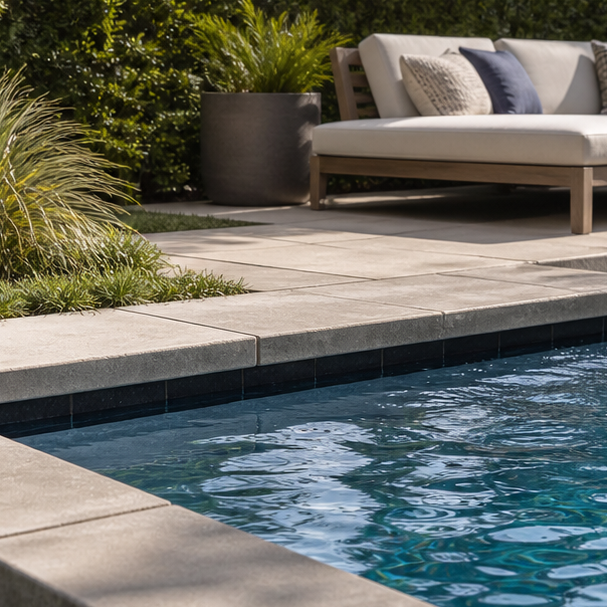 Pool Lounge Ideas waterline detail