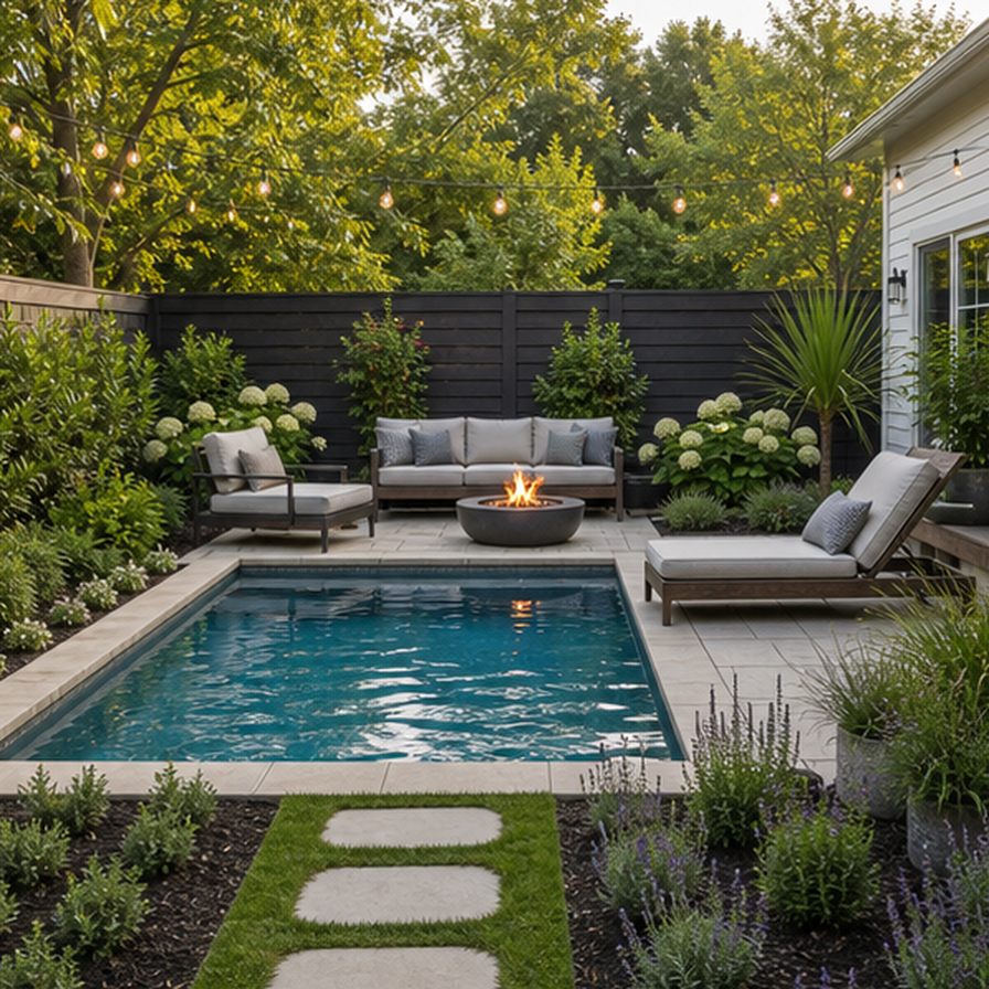 Pool Patio Ideas Tool in a real setting