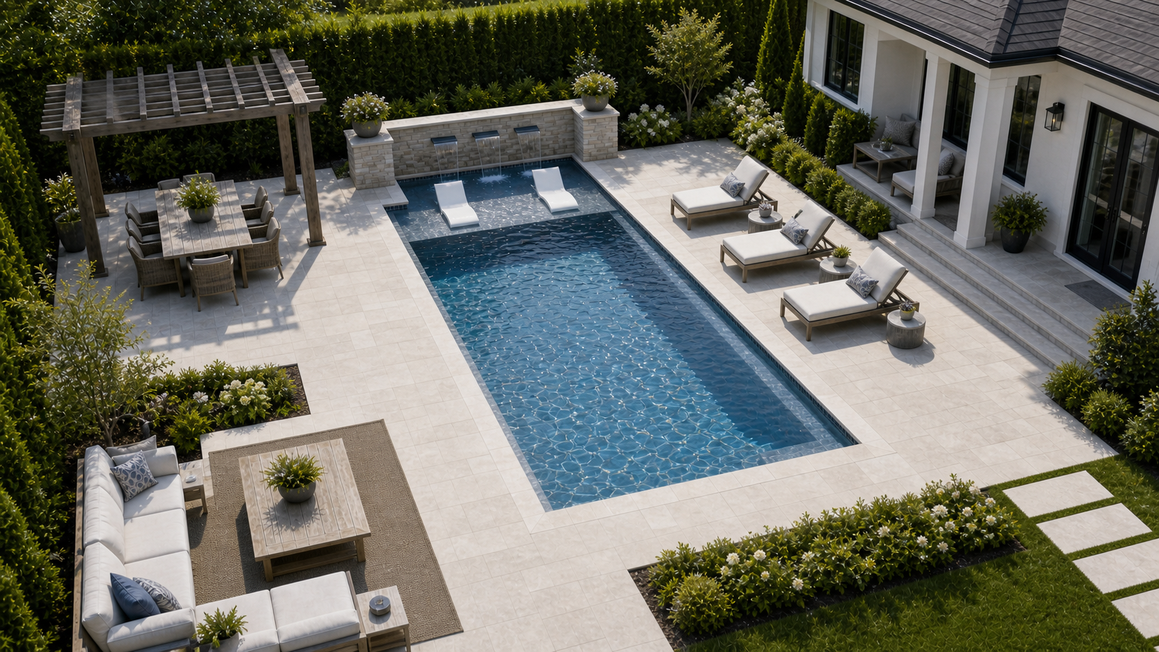Pool Patio Ideas Tool layout idea