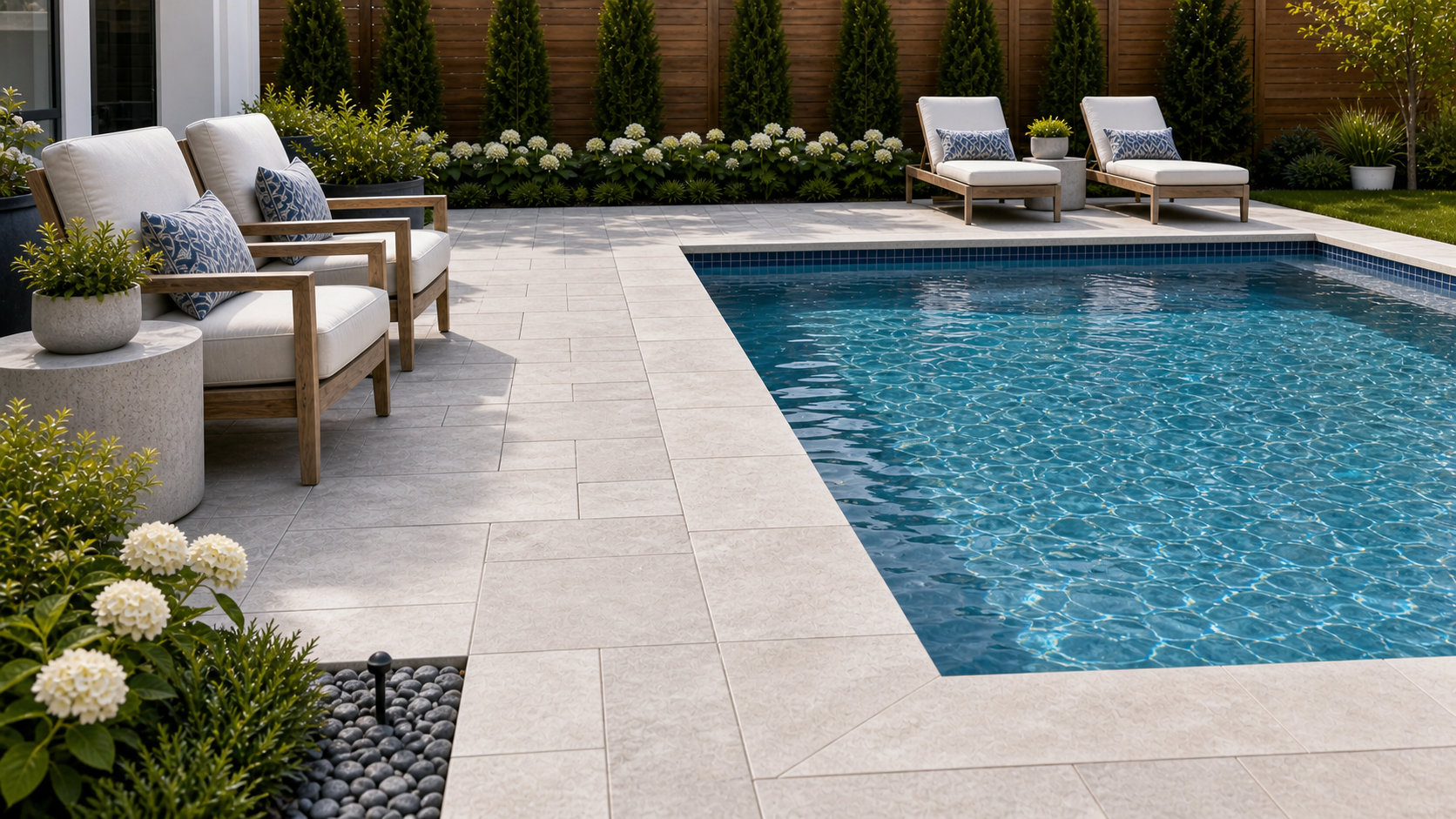 Pool Patio Ideas Tool materials and planting