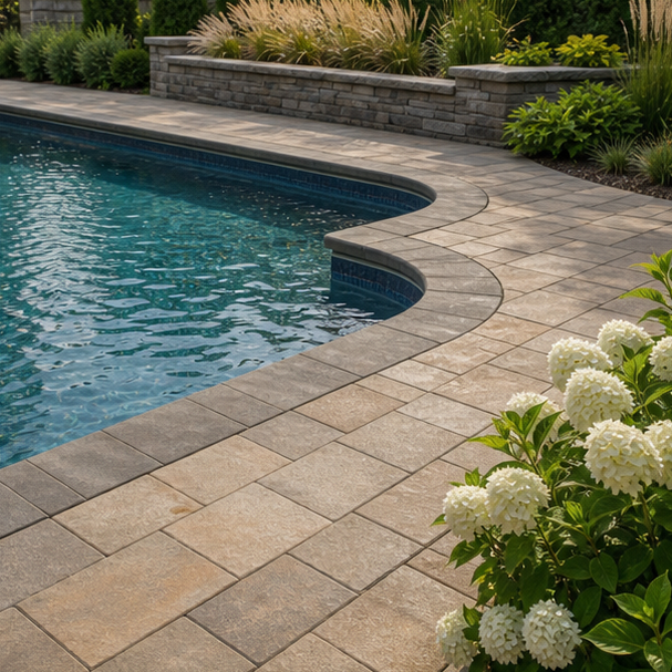 Pool Paver Ideas water edge detail