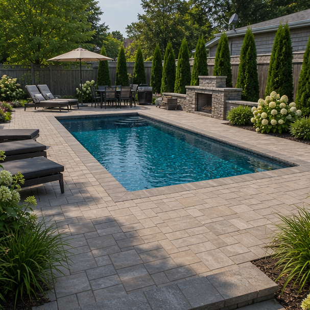 Pool Paver Ideas layout view