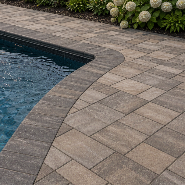 Pool Paver Ideas materials and planting
