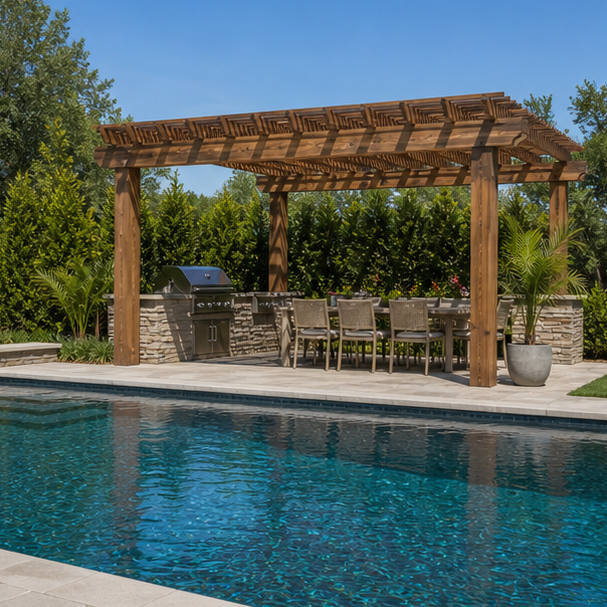 Pool Pergola Ideas shade view