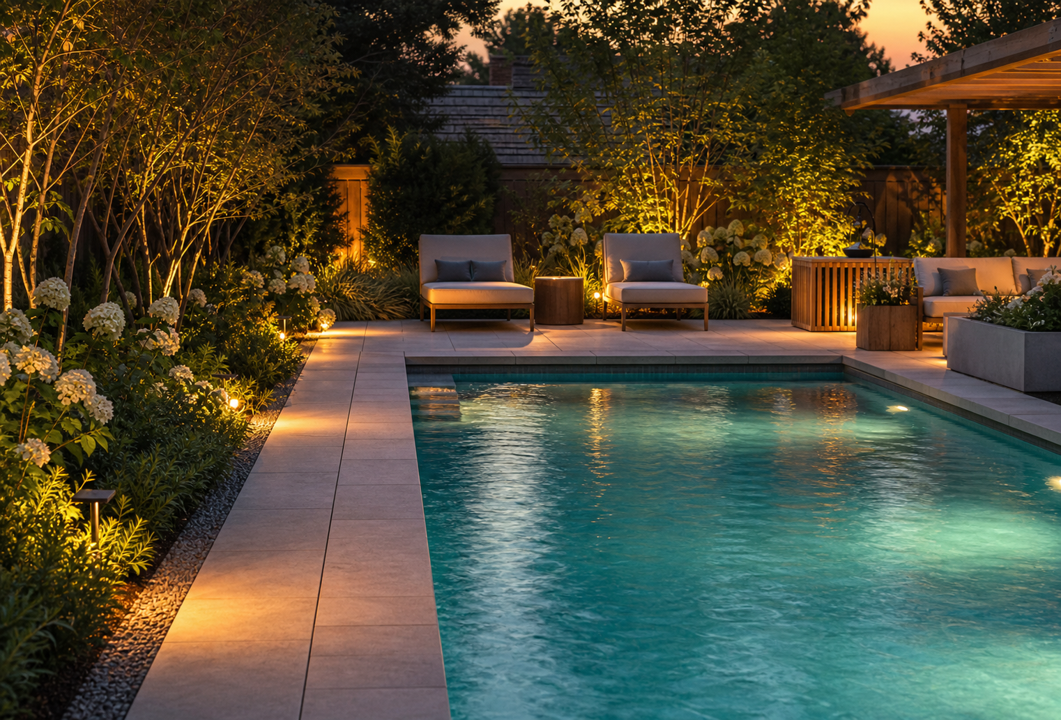 Pool Refresh Ideas evening light