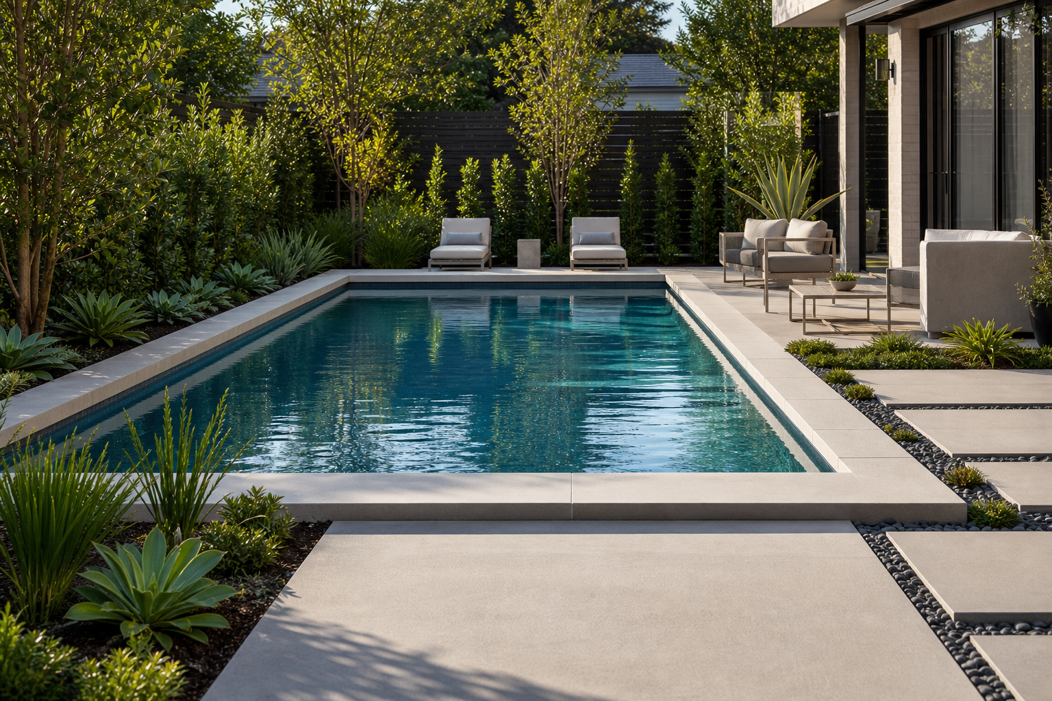 Pool Refresh Ideas modern lines
