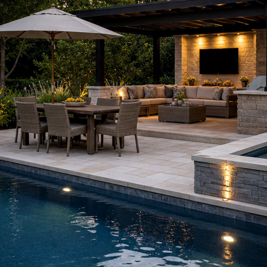 Pool Seating Ideas layout idea