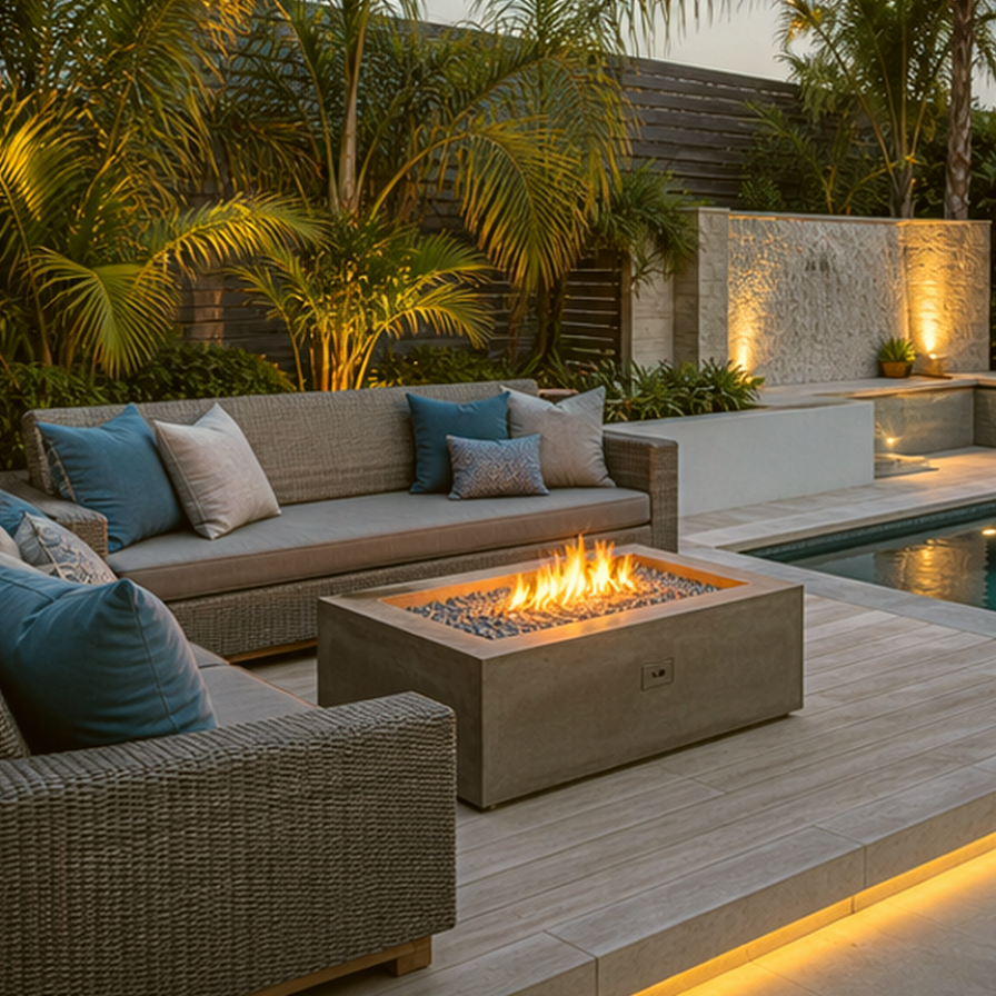 Pool Seating Ideas lighting idea