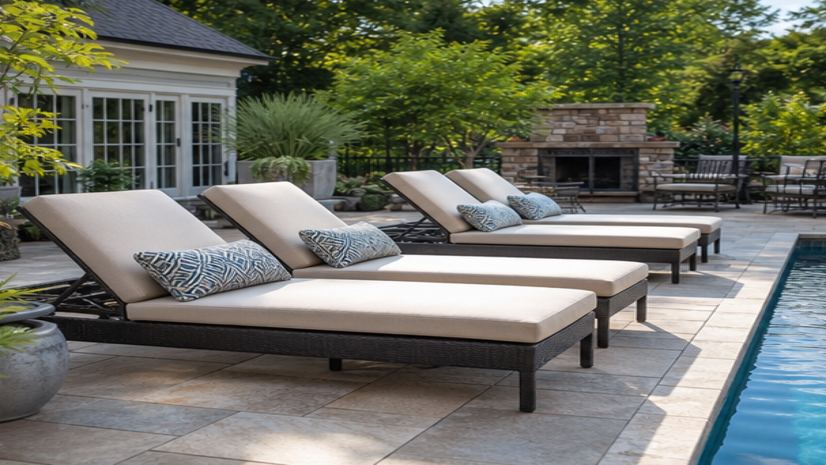 Pool Seating Ideas with lounge chairs