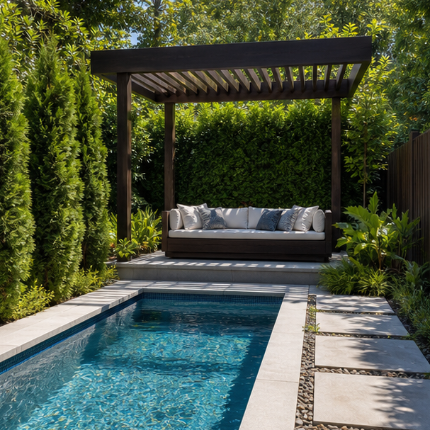 Pool Shade Ideas compact layout