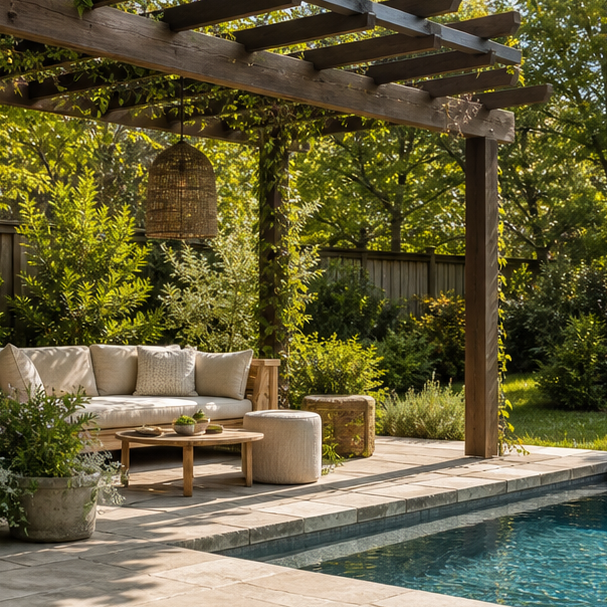 Pool Shade Ideas water edge detail