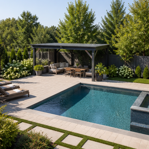 Pool Shade Ideas layout view