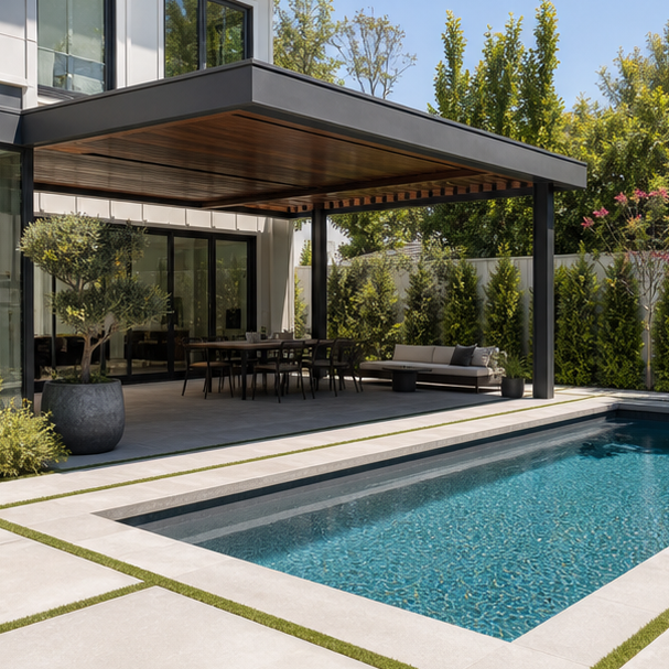 Pool Shade Ideas modern lines