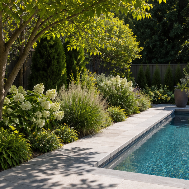 Pool Shade Ideas planting edge