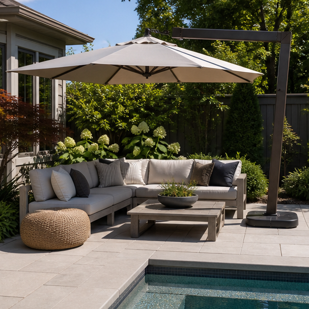 Pool Shade Ideas seating area