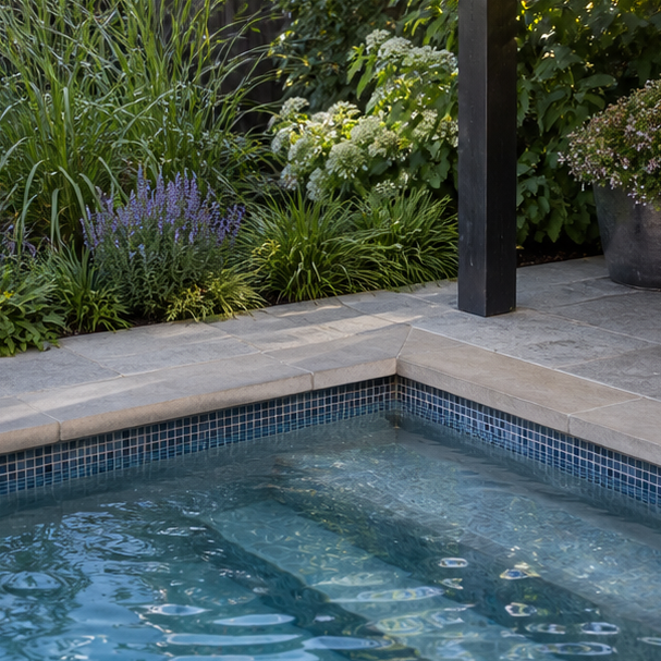 Pool Shade Ideas waterline detail