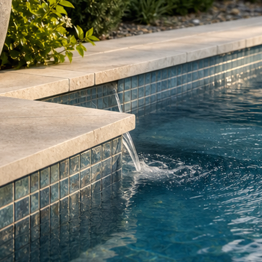 Pool Shape Ideas materials and planting