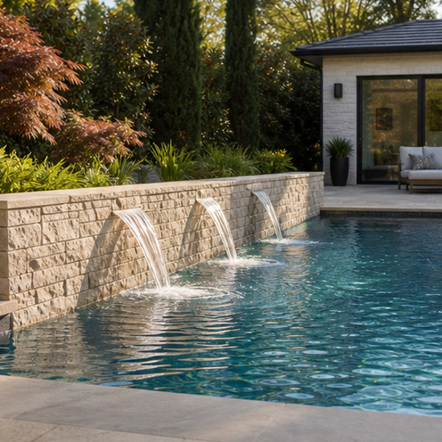 Pool Water Feature Ideas second view