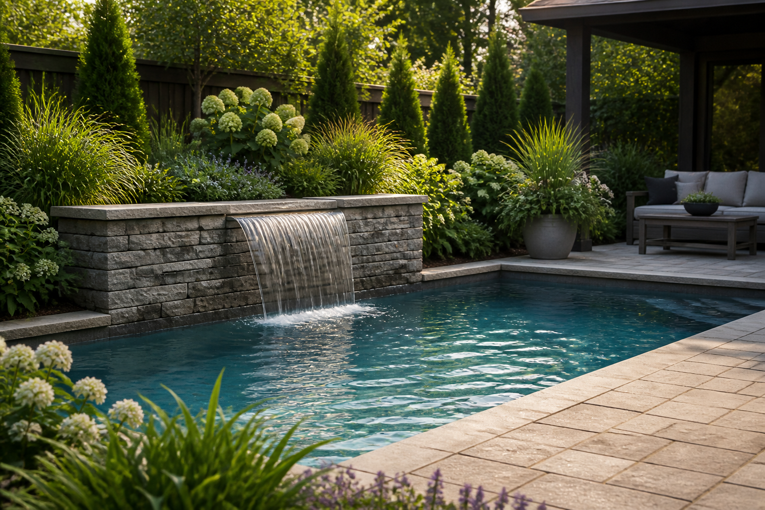 Pool Waterfall Ideas alternate direction