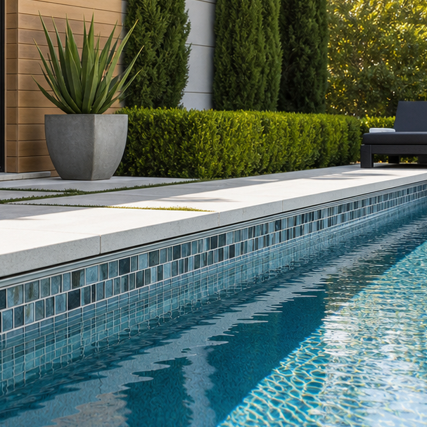 Pool Waterline Ideas modern lines
