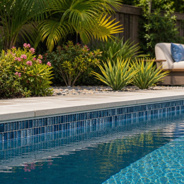 Pool Waterline Ideas planting edge