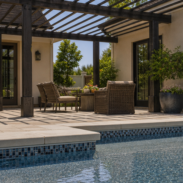 Pool Waterline Ideas shade view