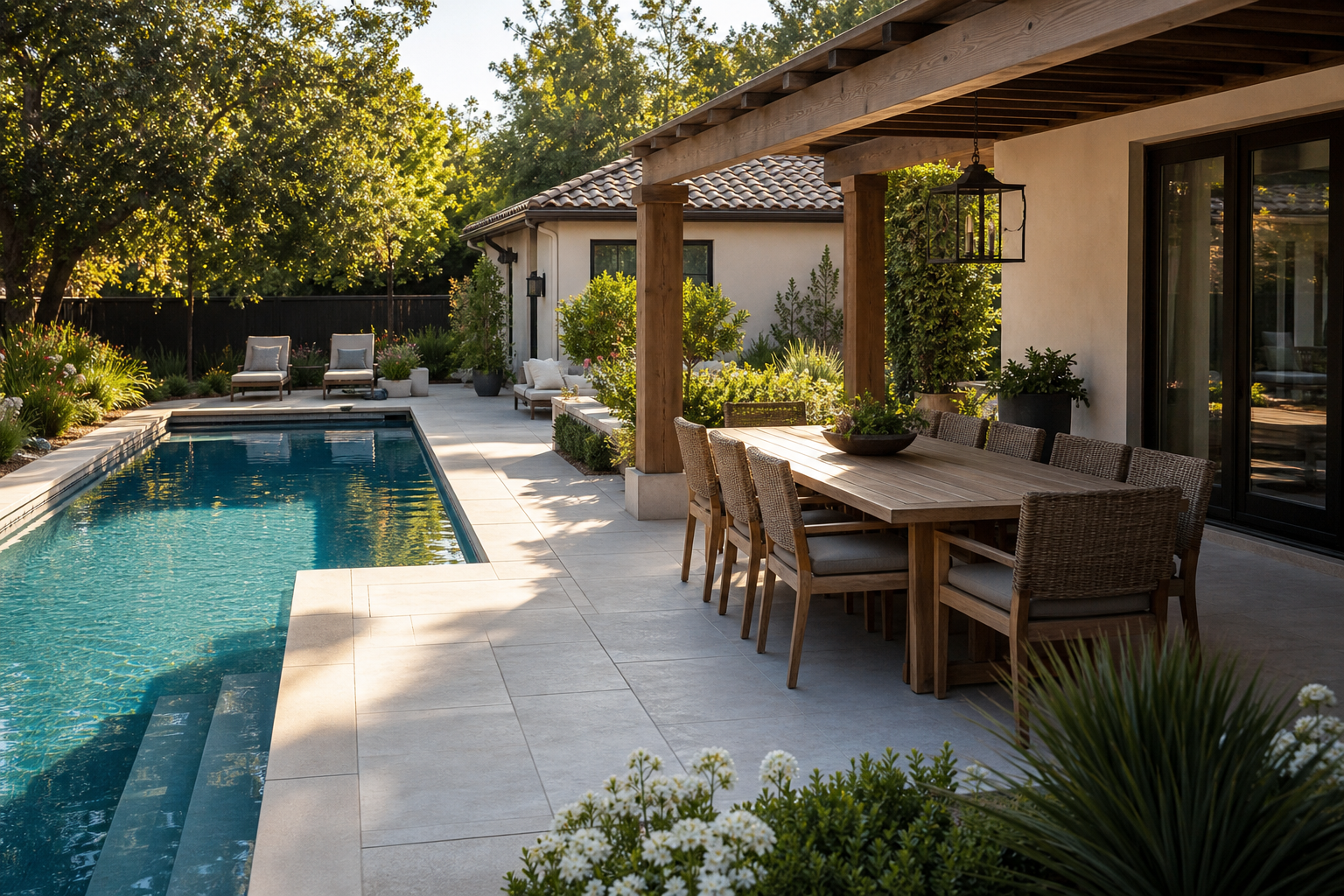 Poolside Dining Ideas layout view