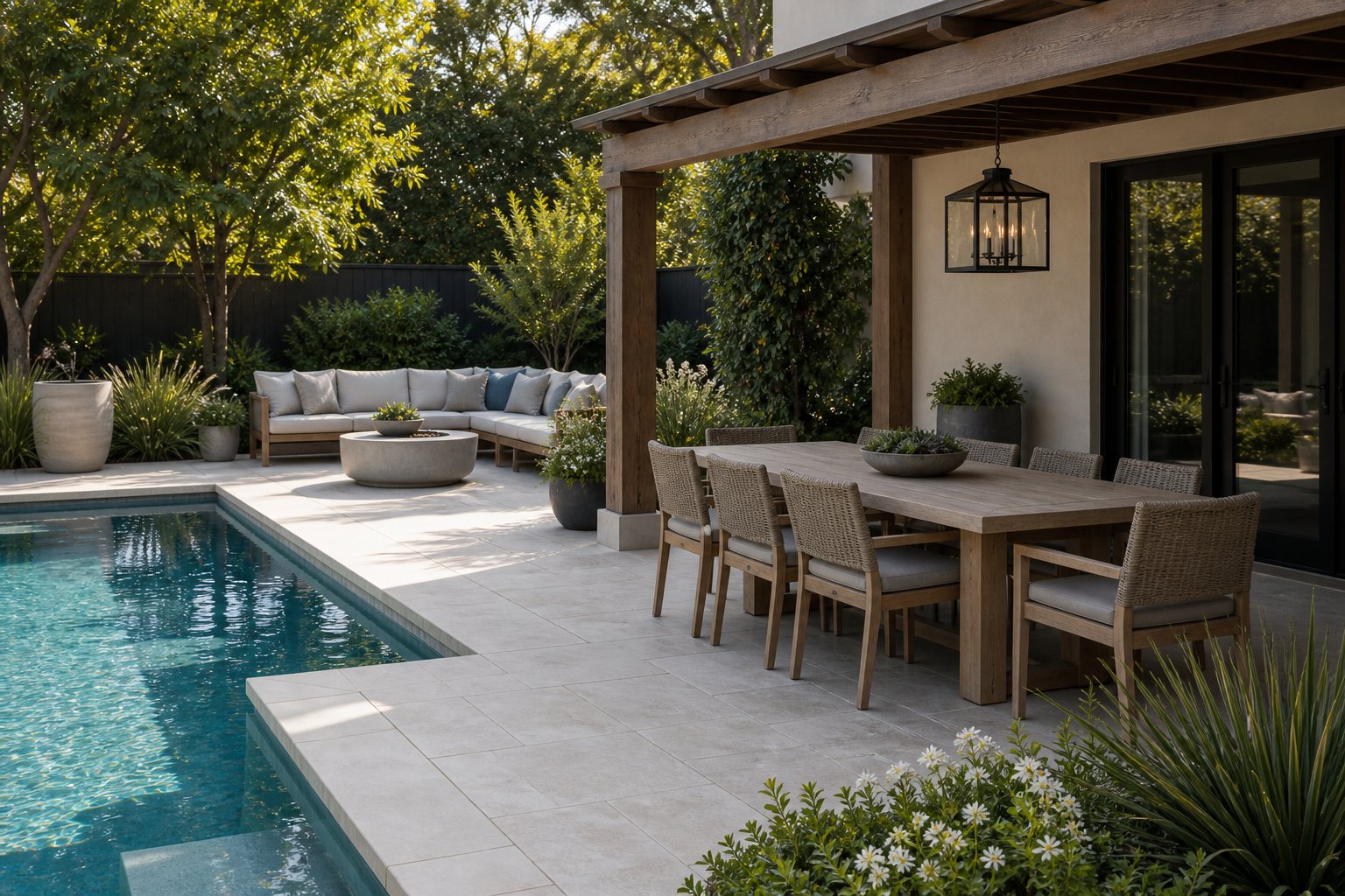 Poolside Dining Ideas seating area