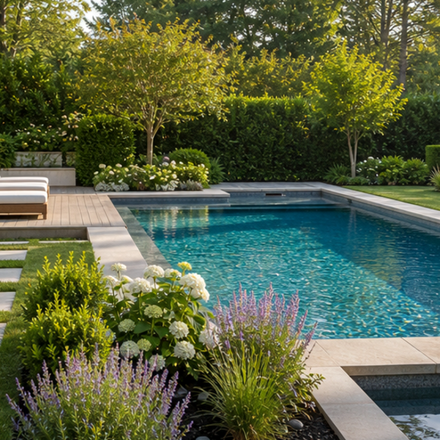 Poolside Garden Ideas second view