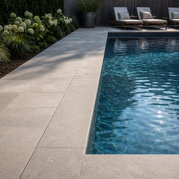 Rectangular Pool Ideas materials and planting