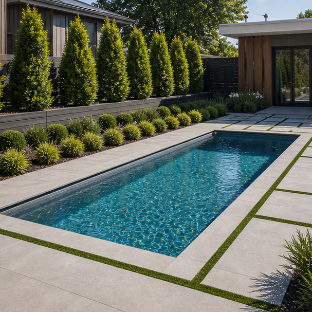 Rectangular Pool Ideas modern lines