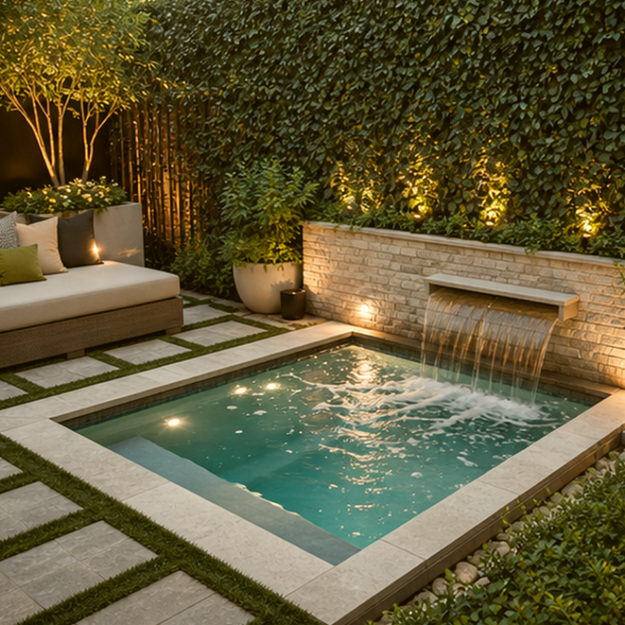 Small Pool Ideas lighting idea