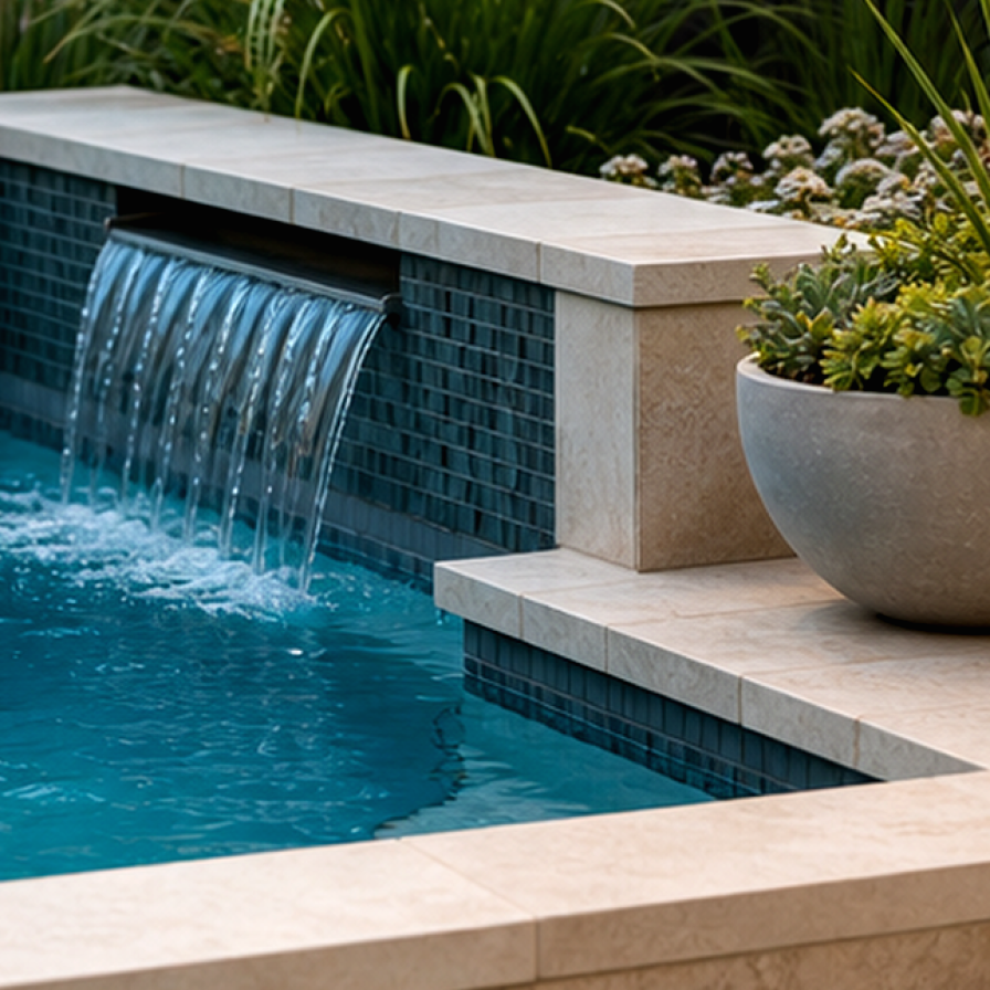 Small Pool Ideas materials and planting