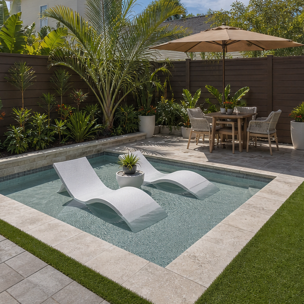 Tanning Ledge Pool Ideas compact layout