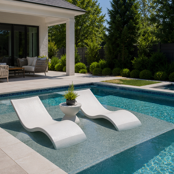 Tanning Ledge Pool Ideas seating area