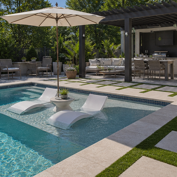 Tanning Ledge Pool Ideas shade view