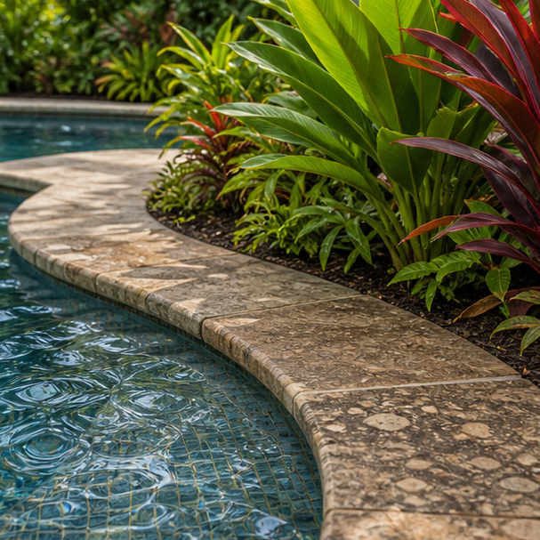 Tropical Pool Ideas stone texture