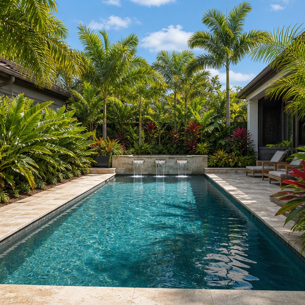 Tropical Pool Ideas wide view
